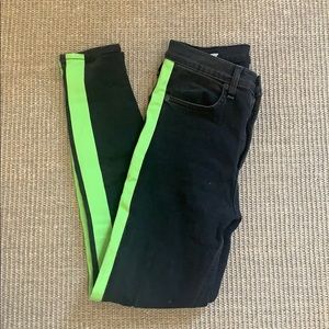 Black and Lime Rag & Bone Jeans